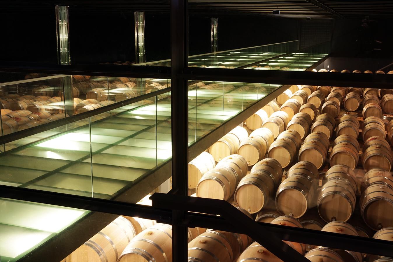 wine cellar at the Cos d’Estrounel winery